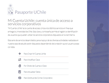 Tablet Screenshot of pasaporte.uchile.cl