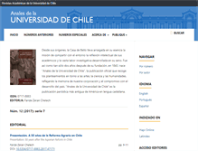 Tablet Screenshot of anales.uchile.cl