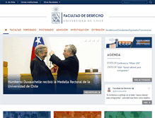 Tablet Screenshot of derecho.uchile.cl