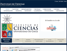 Tablet Screenshot of ciencias.uchile.cl