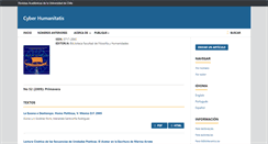 Desktop Screenshot of cyberhumanitatis.uchile.cl