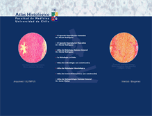 Tablet Screenshot of histologia.uchile.cl