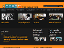 Tablet Screenshot of cepoc.uchile.cl